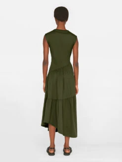 Gathered Seam Knit Dress -- Fatigue -Chic Attire Store LWKD0456 FATIGUE FRSU23EC WOMENS DAY 04 0896HR