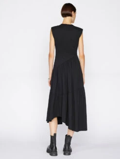 Gathered Seam Knit Dress -- Noir 11 Gathered Seam Knit Dress -- Noir -Chic Attire Store LWKD0456 NOIR 1677