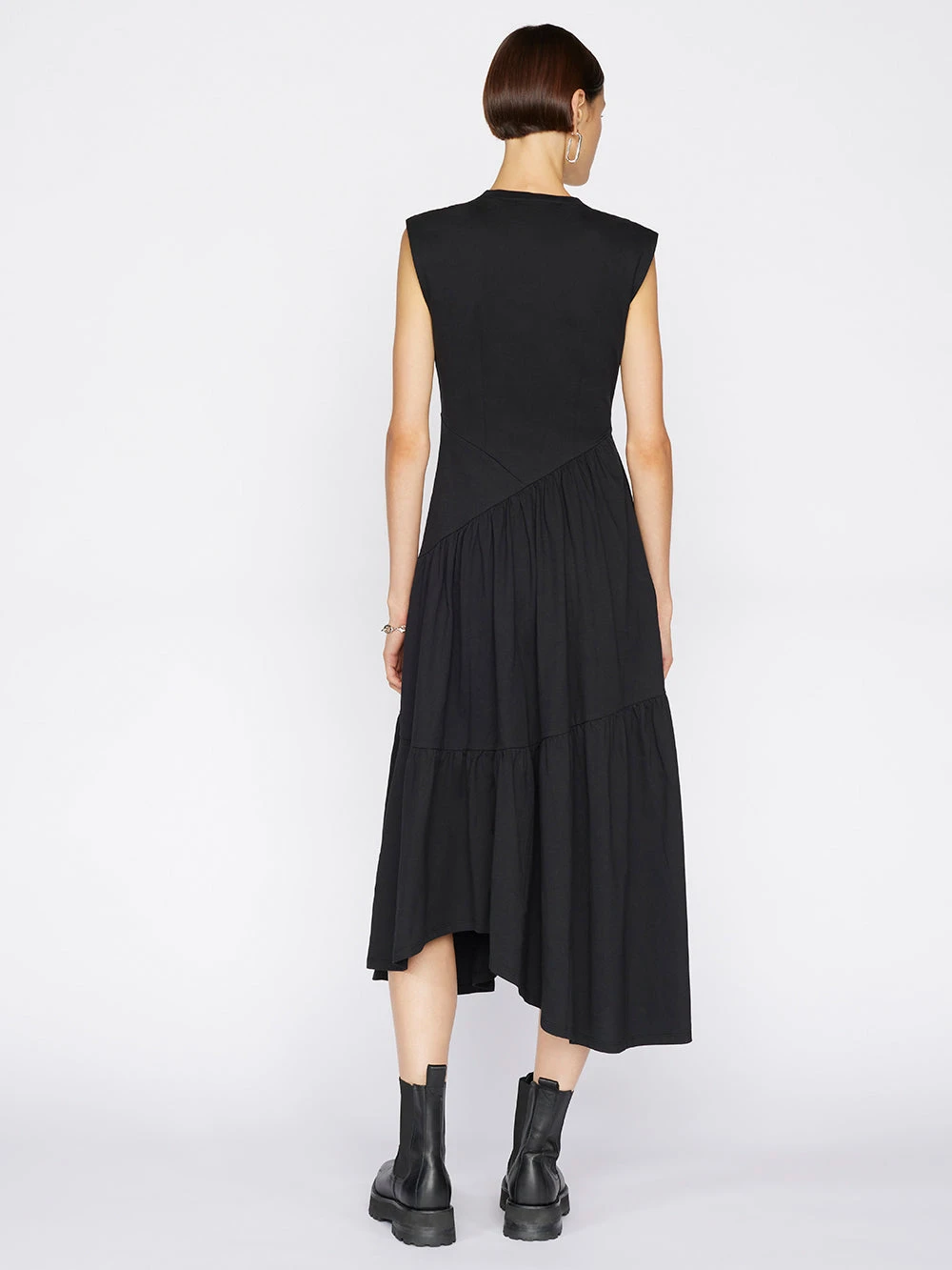 Gathered Seam Knit Dress -- Noir 7 Gathered Seam Knit Dress -- Noir - Image 5