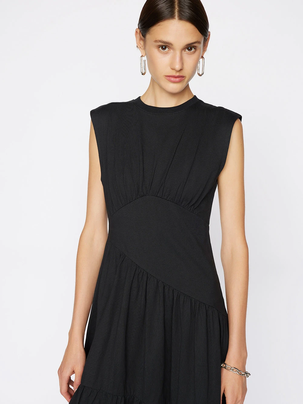 Gathered Seam Knit Dress -- Noir 4 Gathered Seam Knit Dress -- Noir - Image 2