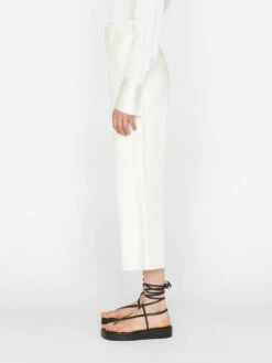 Wide Leg Crop Leather Trouser -- Bone 12 Wide Leg Crop Leather Trouser -- Bone -Chic Attire Store LWLT0692 BONE FRSU23EC II WOMENS DAY 02 1397HR