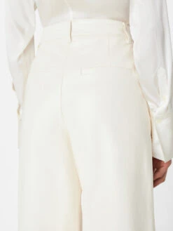 Wide Leg Crop Leather Trouser -- Bone 11 Wide Leg Crop Leather Trouser -- Bone -Chic Attire Store LWLT0692 BONE FRSU23EC II WOMENS DAY 02 1415HR