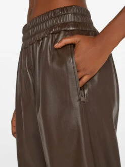 Baggy Leather Trouser -- Chocolate Brown 12 Baggy Leather Trouser -- Chocolate Brown -Chic Attire Store LWLT0695 CHOCOLATE BROWN FRSU23EC WOMENS DAY 04 1837HR