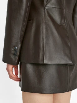 The Femme Leather Blazer -- Espresso 11 The Femme Leather Blazer -- Espresso -Chic Attire Store LWLT0706 ESPRESSO 0942
