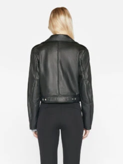 Moto Leather Jacket -- Noir -Chic Attire Store LWLT0708 NOIR 0281