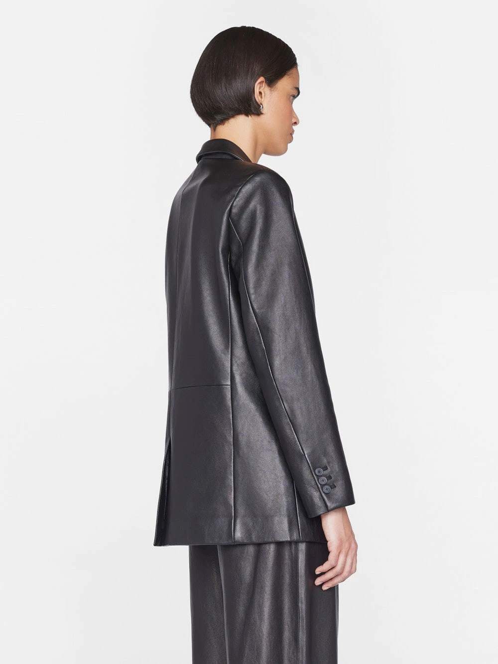 The Oversized Leather Blazer -- Noir 8 The Oversized Leather Blazer -- Noir - Image 6