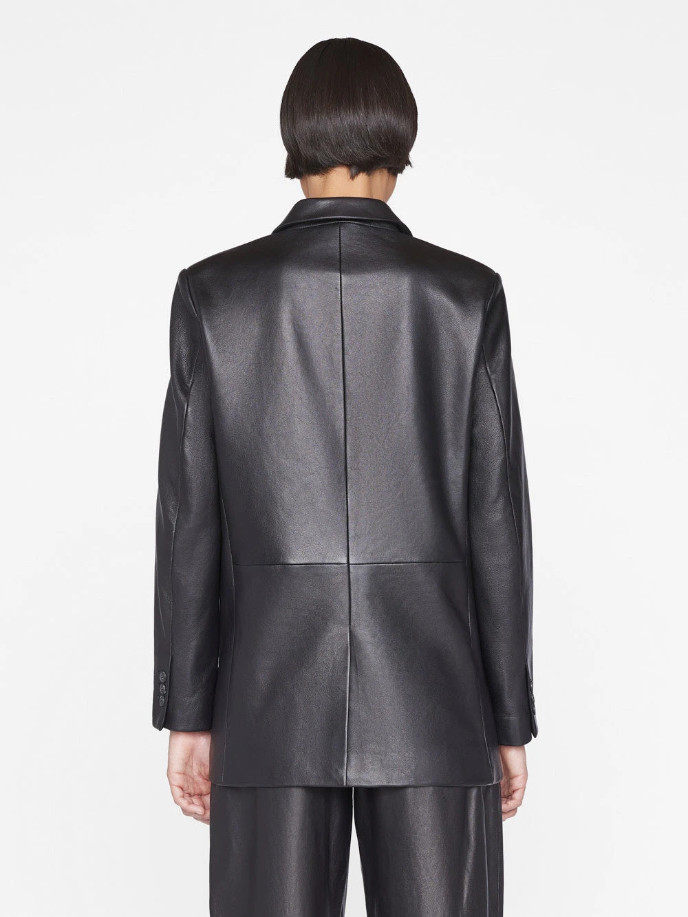 The Oversized Leather Blazer -- Noir 9 The Oversized Leather Blazer -- Noir - Image 7