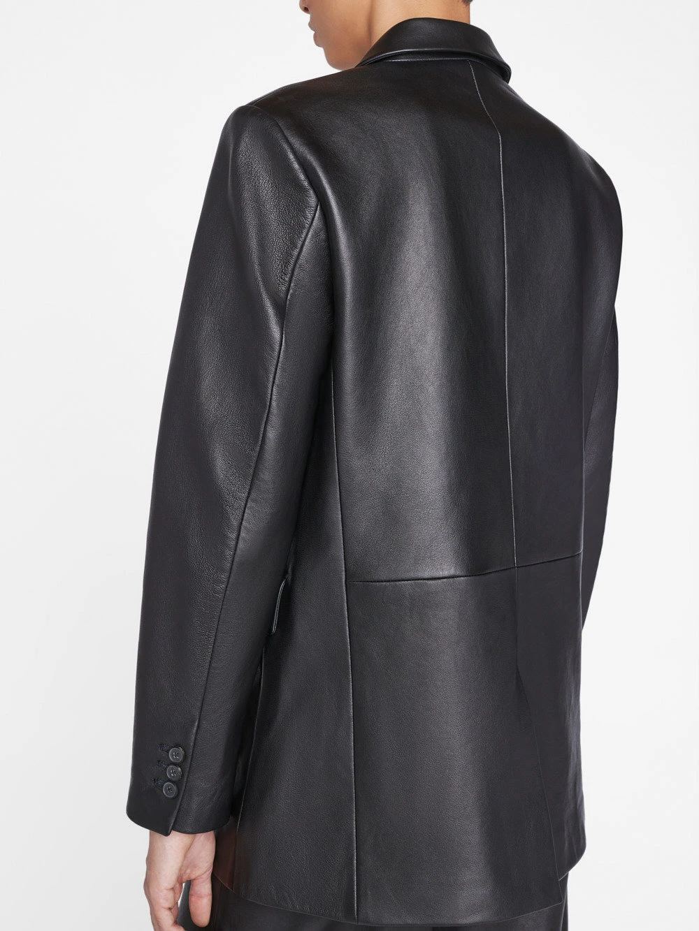 The Oversized Leather Blazer -- Noir 7 The Oversized Leather Blazer -- Noir - Image 5