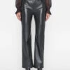 Recycled Leather Le Jane Crop -- Noir -Chic Attire Store LWLT0721 NOIR 0787