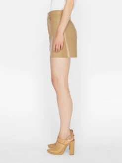 Recycled Leather Le High 'N' Tight Skirt -- Light Camel -Chic Attire Store LWLT0722 LIGHT CAMEL 0895
