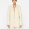 Oversized Raw Edge Blazer -- Butter 1 Oversized Raw Edge Blazer -- Butter -Chic Attire Store LWOT0881 BUTTER FRSP23EC II WOMENS DAY 02 0008HR