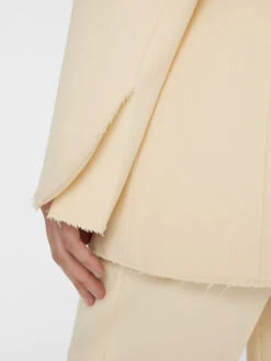 Oversized Raw Edge Blazer -- Butter -Chic Attire Store LWOT0881 BUTTER FRSP23EC II WOMENS DAY 02 0029HR