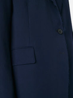 Oversized Raw Edge Blazer -- Navy -Chic Attire Store LWOT0881 NAVY FRSU23EC II WOMENS DAY 02 1039HR