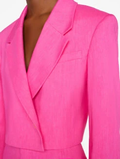 Cropped Strong Shoulder Blazer -- Flamingo -Chic Attire Store LWOT0906 FLAMINGO FRSU23EC WOMENS DAY 04 1560HR