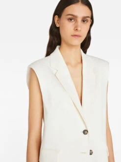 Oversized Vest -- Off White -Chic Attire Store LWOT0910 OFF WHITE FRSU23EC II WOMENS DAY 02 0147HR