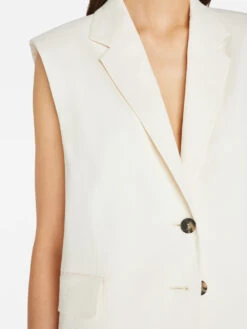 Oversized Vest -- Off White -Chic Attire Store LWOT0910 OFF WHITE FRSU23EC II WOMENS DAY 02 0150HR