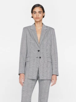 The Oversized Blazer -- Noir Multi -Chic Attire Store LWOT0930 NOIR MULTI 0299