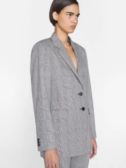The Oversized Blazer -- Noir Multi -Chic Attire Store LWOT0930 NOIR MULTI 0332