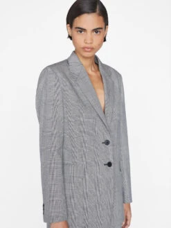 The Oversized Blazer -- Noir Multi -Chic Attire Store LWOT0930 NOIR MULTI 0337