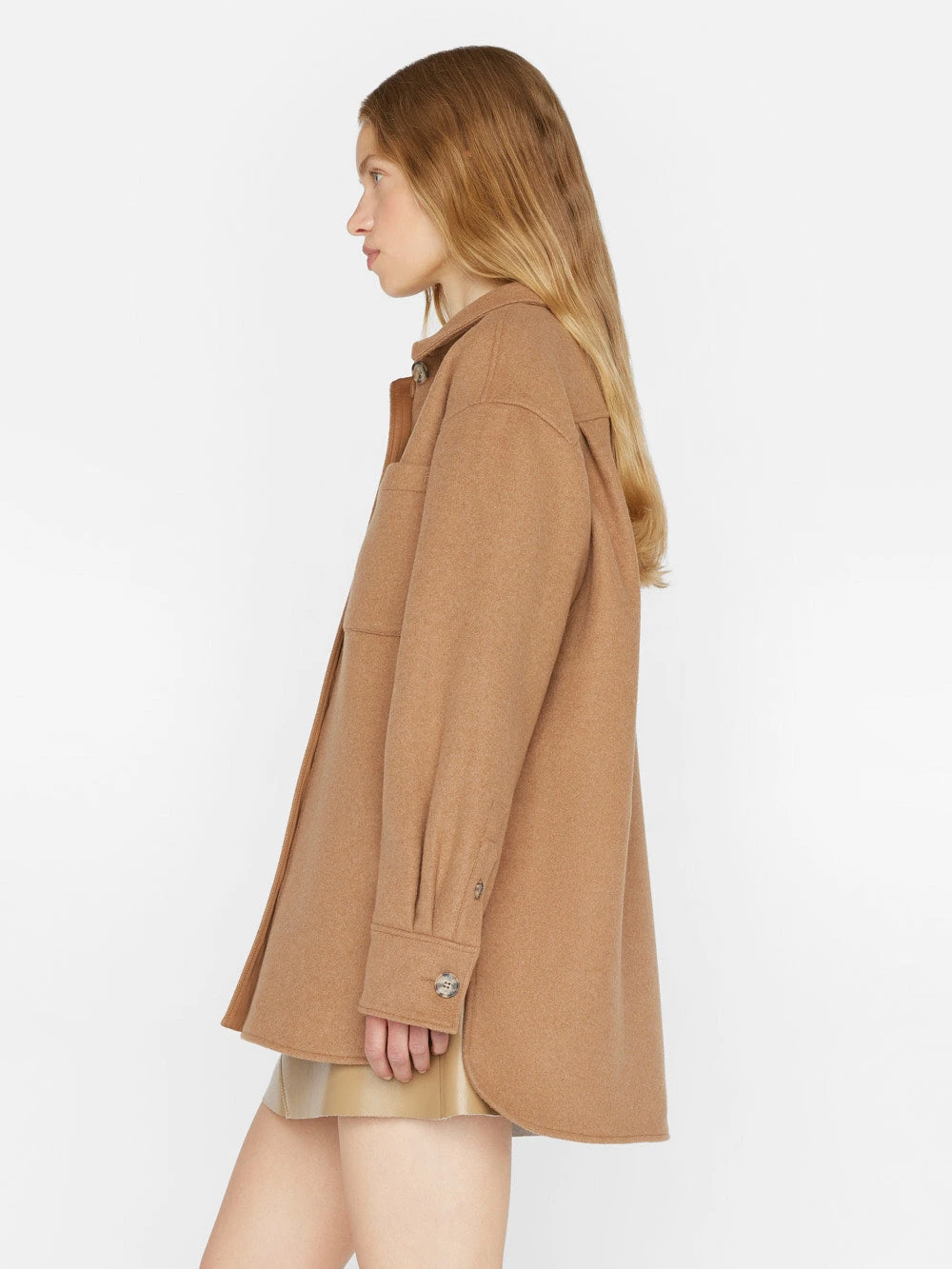 Oversized Trucker Shirt Jacket -- Light Camel 8 Oversized Trucker Shirt Jacket -- Light Camel - Image 6