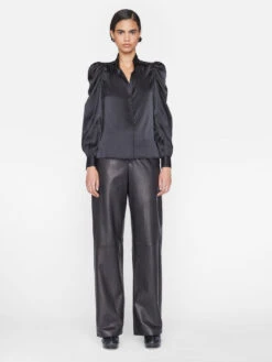 Gillian Long Sleeve Top -- Noir 17 Gillian Long Sleeve Top -- Noir -Chic Attire Store LWSH2157 NOIR 0933