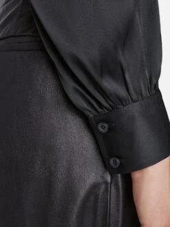 Gillian Long Sleeve Top -- Noir 13 Gillian Long Sleeve Top -- Noir -Chic Attire Store LWSH2157 NOIR 0973