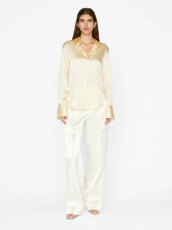 The Standard Shirt -- Butter -Chic Attire Store LWSH2434 BUTTER FRSP23EC II WOMENS DAY 03 0005HR