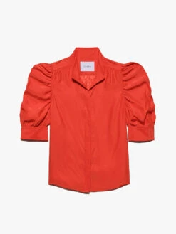Gillian Top -- Red Orange -Chic Attire Store LWSH2645 RDOR