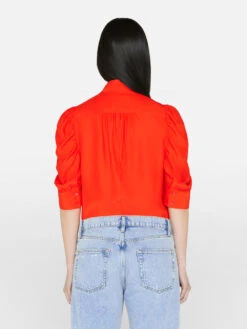 Gillian Top -- Red Orange -Chic Attire Store LWSH2645 RED ORANGE FRSU23EC II WOMENS DAY 01 0565HR