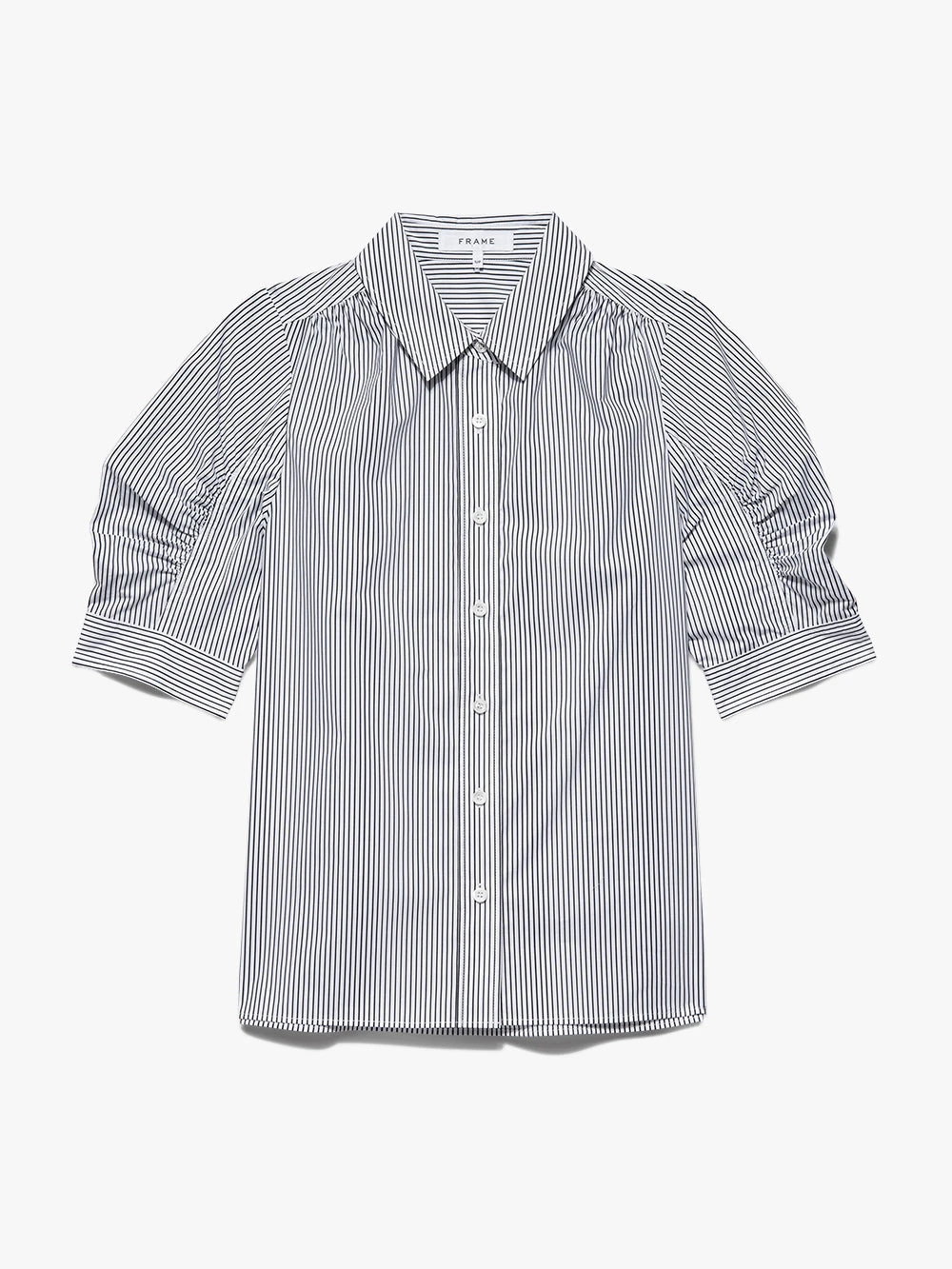 Ruched Puff Sleeve Shirt -- Noir Multi 9 Ruched Puff Sleeve Shirt -- Noir Multi - Image 7