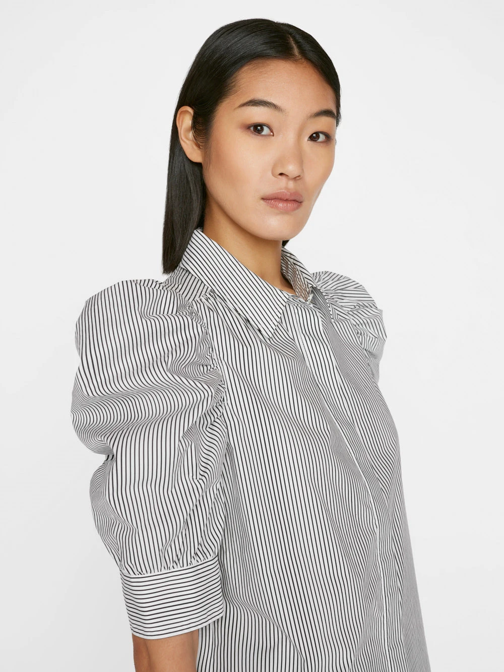 Ruched Puff Sleeve Shirt -- Noir Multi 4 Ruched Puff Sleeve Shirt -- Noir Multi - Image 2