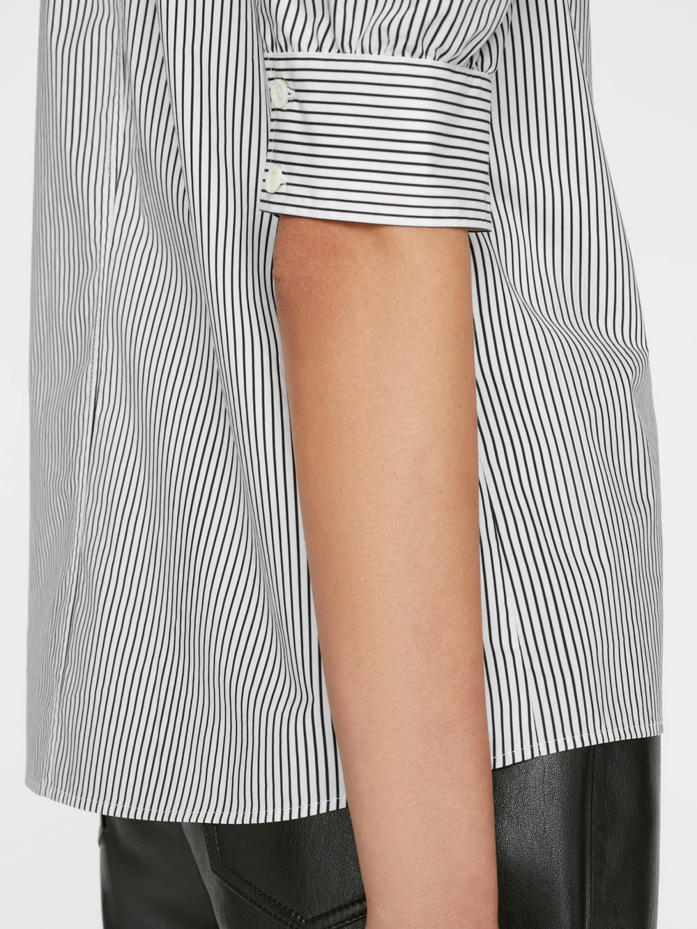 Ruched Puff Sleeve Shirt -- Noir Multi 6 Ruched Puff Sleeve Shirt -- Noir Multi - Image 4