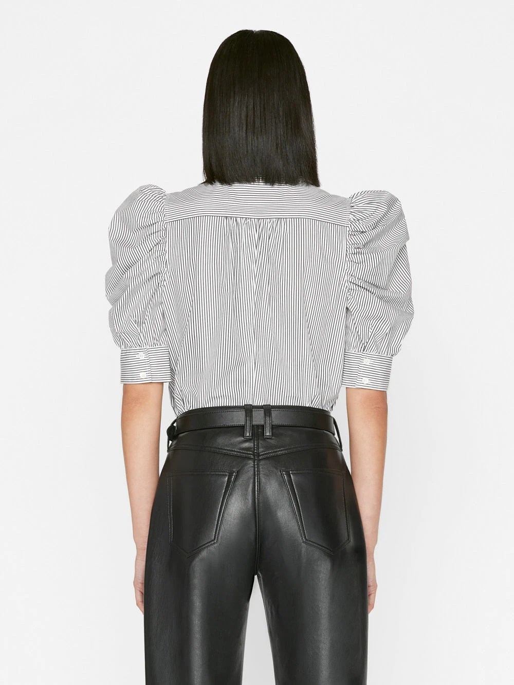 Ruched Puff Sleeve Shirt -- Noir Multi 8 Ruched Puff Sleeve Shirt -- Noir Multi - Image 6