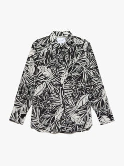 The Oversized Shirt -- Noir Multi -Chic Attire Store LWSH2778 NOML