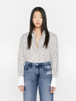 The Oversized Shirt -- Bone Multi