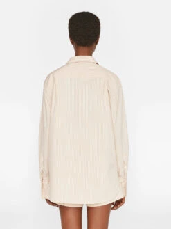 The Oversized Shirt -- Sand Multi -Chic Attire Store LWSH2793 SAND MULTI FRSU23EC WOMENS DAY 04 1412HR