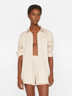 The Oversized Shirt -- Sand Multi