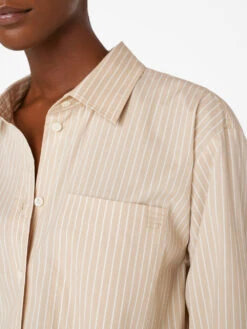 The Oversized Shirt -- Sand Multi -Chic Attire Store LWSH2793 SAND MULTI FRSU23EC WOMENS DAY 04 1473HR