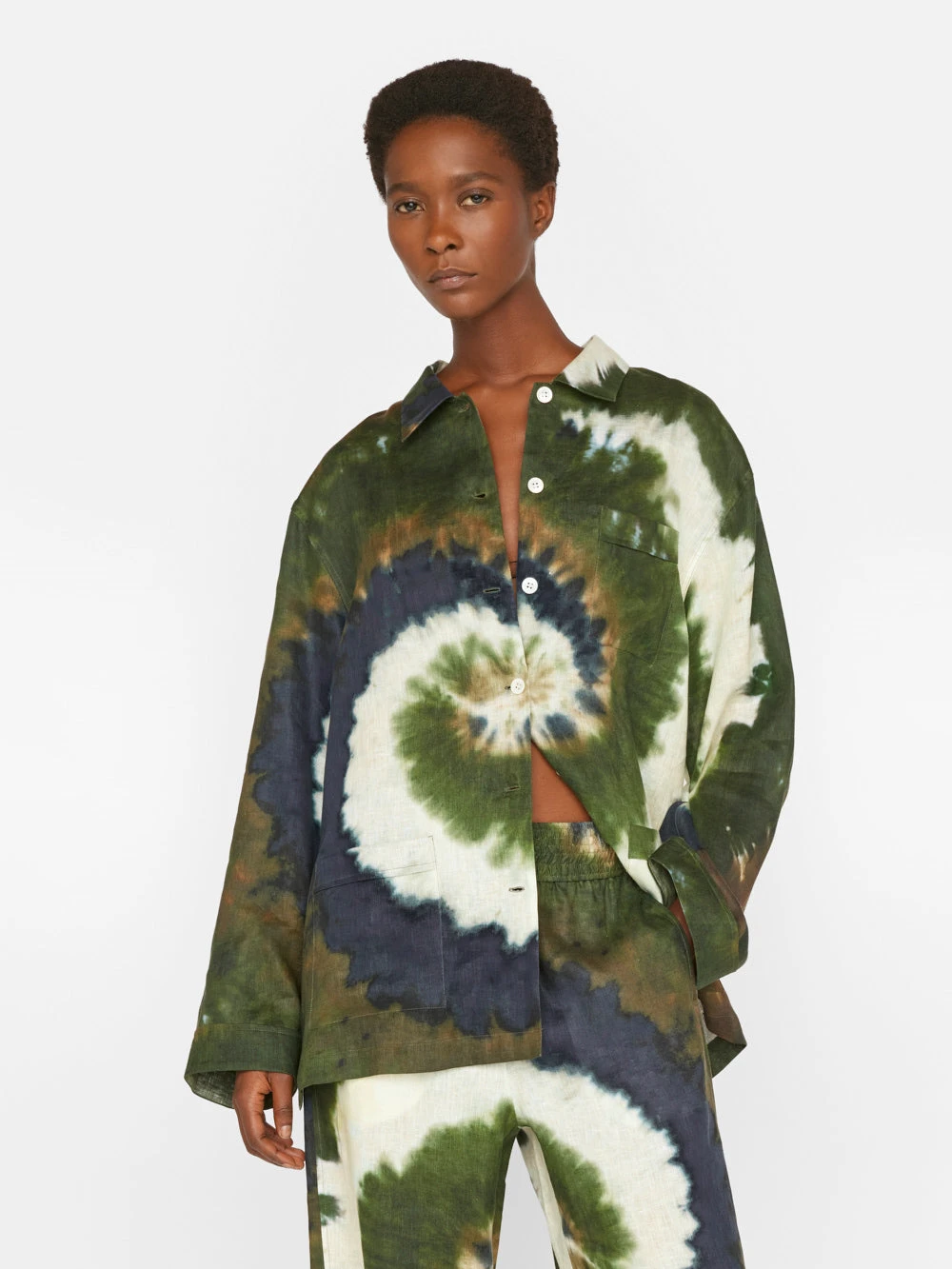 Oversized Tie Dye Shirt -- Fatigue Multi 3 Oversized Tie Dye Shirt -- Fatigue Multi