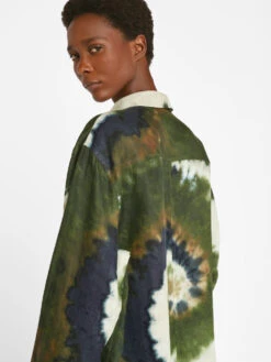 Oversized Tie Dye Shirt -- Fatigue Multi 17 Oversized Tie Dye Shirt -- Fatigue Multi -Chic Attire Store LWSH2808 FATIGUE MULTI FRSU23EC WOMENS DAY 04 1758HR