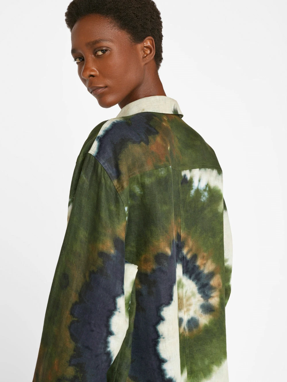 Oversized Tie Dye Shirt -- Fatigue Multi 10 Oversized Tie Dye Shirt -- Fatigue Multi - Image 8