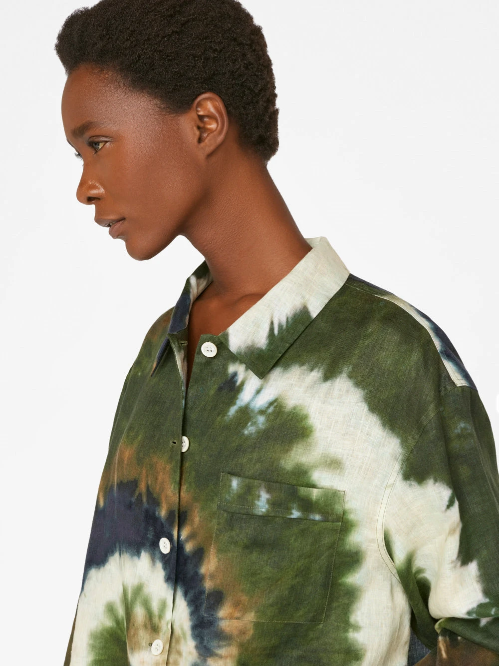 Oversized Tie Dye Shirt -- Fatigue Multi 9 Oversized Tie Dye Shirt -- Fatigue Multi - Image 7