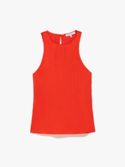 Bias Racer Tank -- Red Orange -Chic Attire Store LWSH2820 RDOR