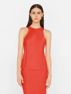 Bias Racer Tank -- Red Orange