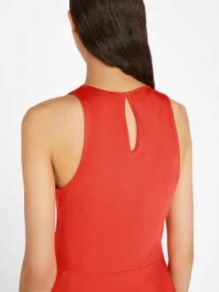 Bias Racer Tank -- Red Orange -Chic Attire Store LWSH2820 RED ORANGE FRSU23EC II WOMENS DAY 02 0601HR