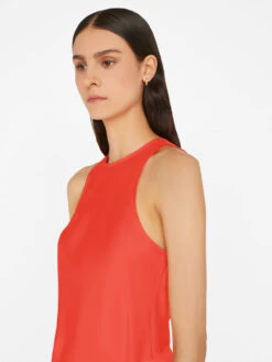 Bias Racer Tank -- Red Orange -Chic Attire Store LWSH2820 RED ORANGE FRSU23EC II WOMENS DAY 02 0605HR