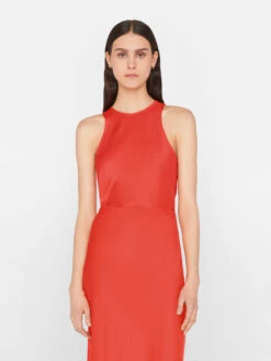 Bias Racer Tank -- Red Orange -Chic Attire Store LWSH2820 RED ORANGE FRSU23EC II WOMENS DAY 02 0610HR