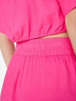 Cropped Twist Front Shirt -- Flamingo -Chic Attire Store LWSH2828 FLAMINGO FRSU23EC WOMENS DAY 03 0906HR