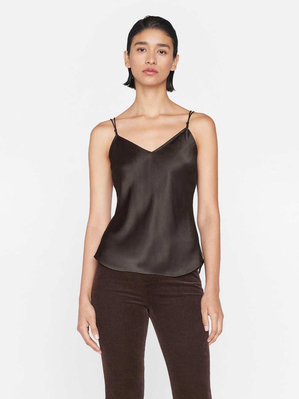 V-Neck Cami Top -- Espresso 9 V-Neck Cami Top -- Espresso - Image 7