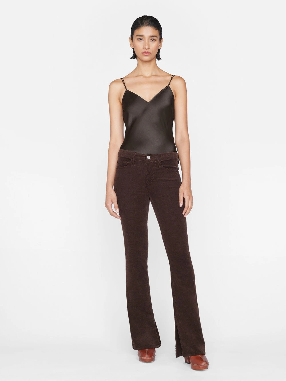 V-Neck Cami Top -- Espresso 4 V-Neck Cami Top -- Espresso - Image 2